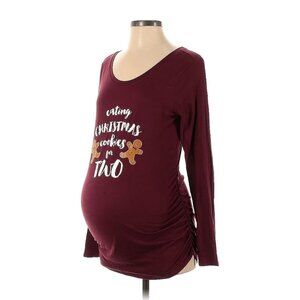 Motherhood Maternity Women's Size Small Long Sleeve Graphic T-Shirt Excellent ve
